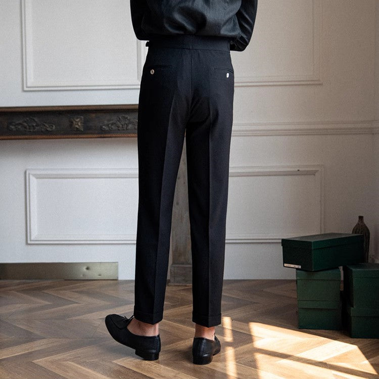 Heren Broek Hoge Taille Klassiek Elegant Design