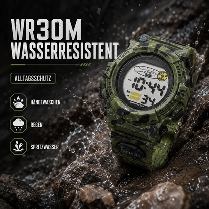 Digitaal Kinderhorloge Waterdicht & Stoßvastig – Datum Alarm Stopwatch Functie – Leerzame Sportuhr met Verlichting – PU Siliconen Band Jongens Meisjes 6-15 Jaar