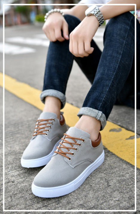 Heren Sneakers Leren Casual Schoenen Zwart Stijlvol