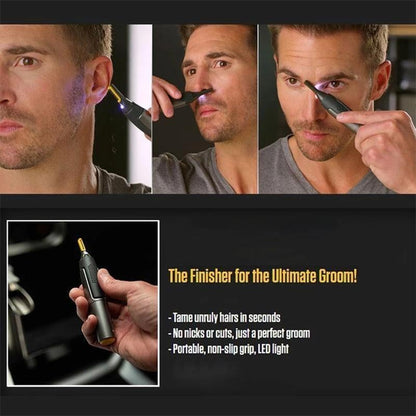 Precisietrimmer met Titanium Mesjes voor Baard Neus Wenkbrauwen Contouren Draadloos Gezichtsverzorging