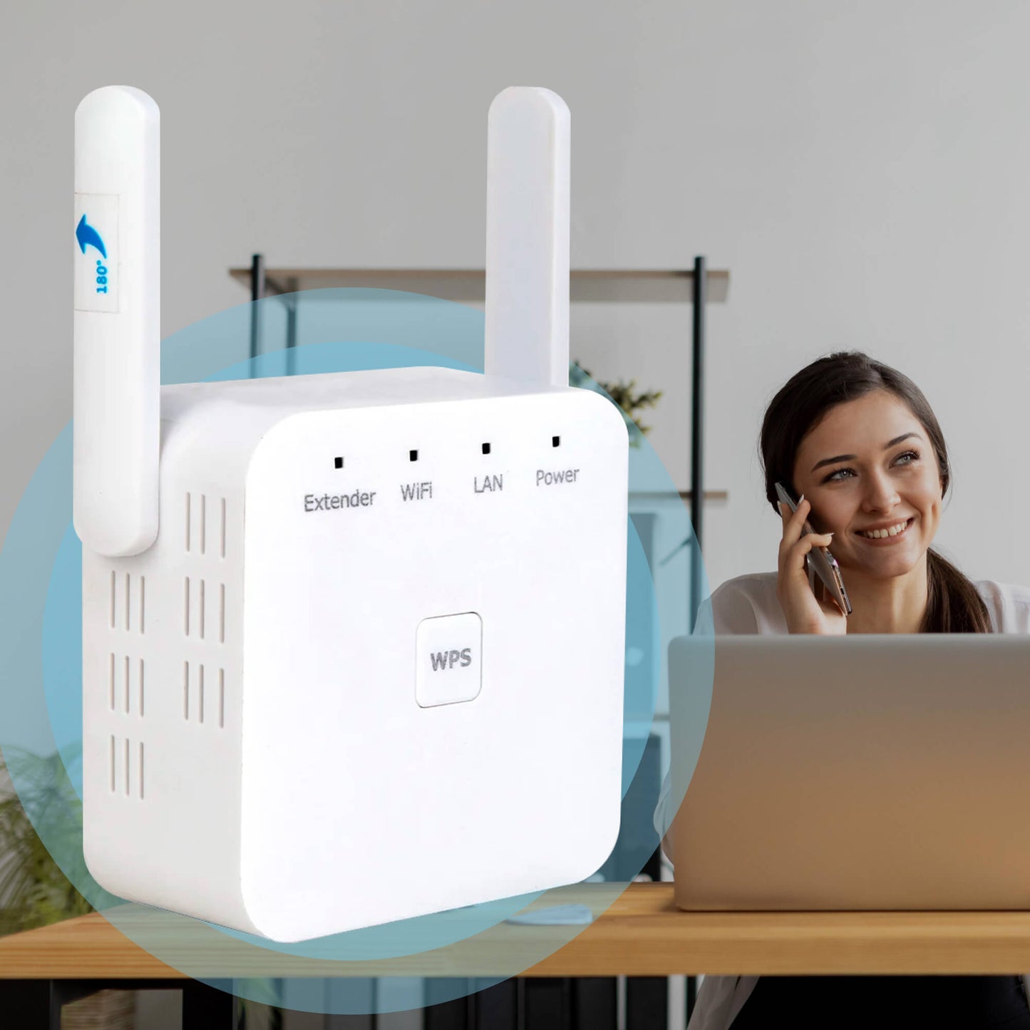 Wifi Versterker 5G Dual Band 300Mbps Tot 1000ft WPS