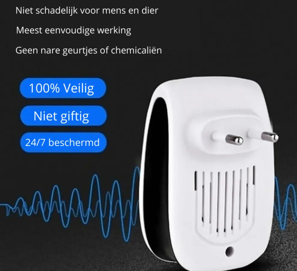 Ultrasone Ongedierte Verjager voor Stopcontact – Chemievrij & Effectief tegen Muizen Spinnen Insecten