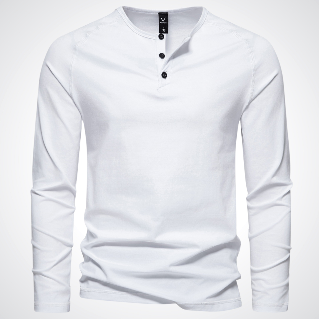 Unero comfortabel hemd met lange mouwen in wit. Het hemd heeft een klassieke knoopsluiting bij de hals en een strak, tijdloos design. Ideaal voor dagelijks gebruik of formele gelegenheden.