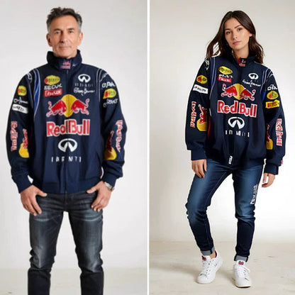 Unisex jas met hoge kraag en volledige ritssluiting