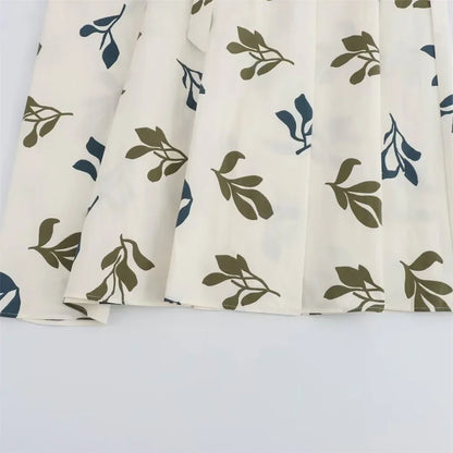 Zomerjurk Met Leuke Poplin Print Vrouwen