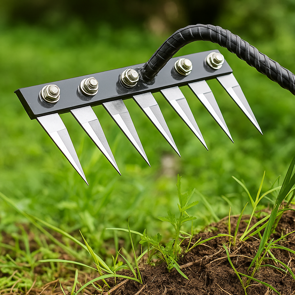 Tuinhark voor Onkruidverwijdering met Robuuste Staalconstructie
