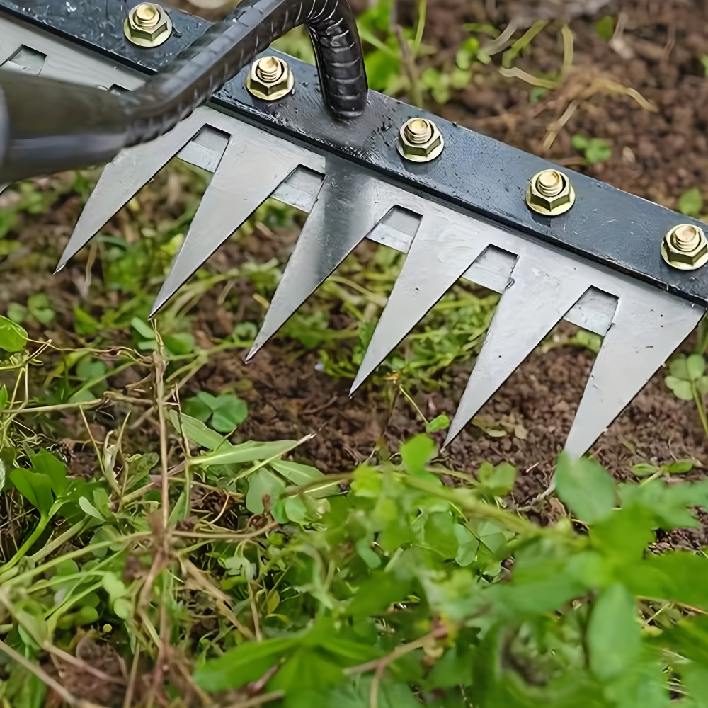 Tuinhark voor Onkruidverwijdering met Robuuste Staalconstructie