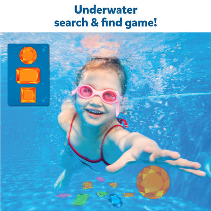 Onderwater Duikspel Zwembad 64 Edelstenen 35 Waterproof Kaarten Nettas Kinderen 6 Jaar Strand Geheugen Coördinatie Teamspel Schatzoeken