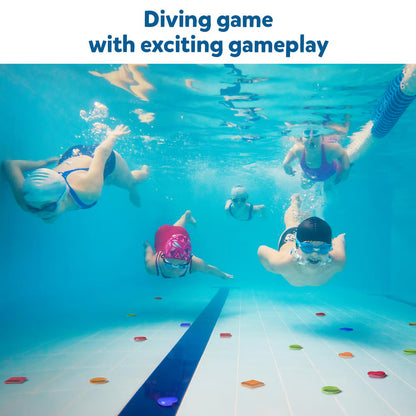 Onderwater Duikspel Zwembad 64 Edelstenen 35 Waterproof Kaarten Nettas Kinderen 6 Jaar Strand Geheugen Coördinatie Teamspel Schatzoeken