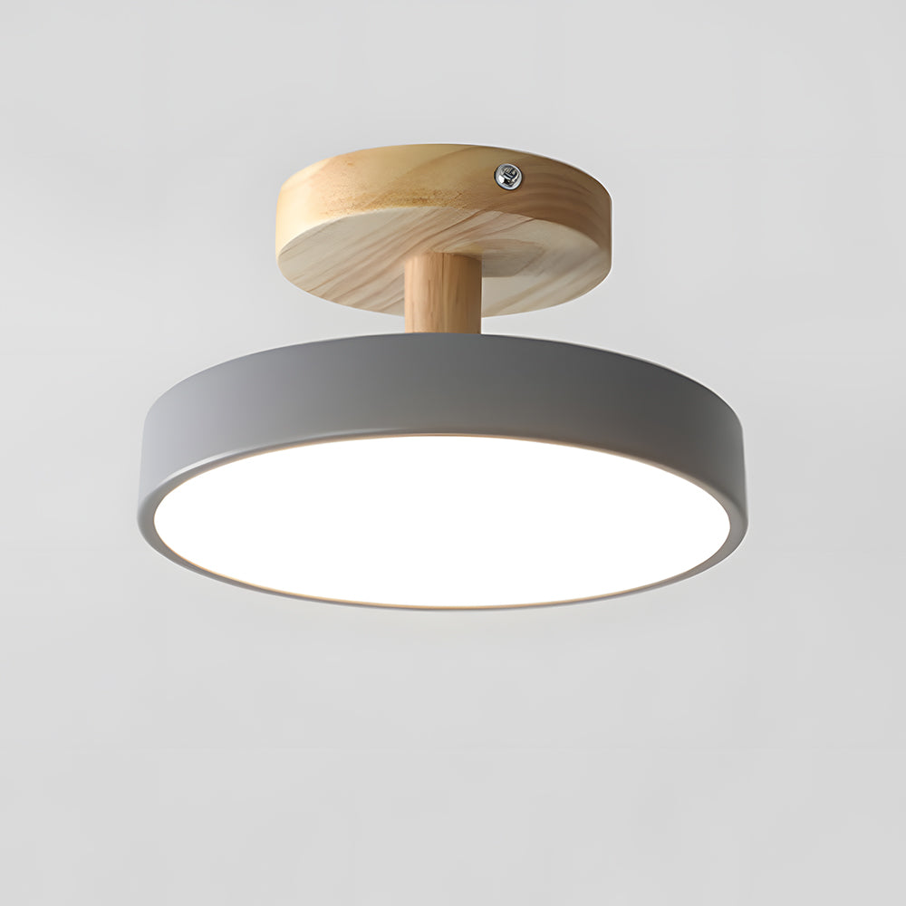 Pedol plafondlamp LED 12W hout groen plafondlamp slaapkamer hal Scandinavisch design moderne verlichting kleine ruimtes