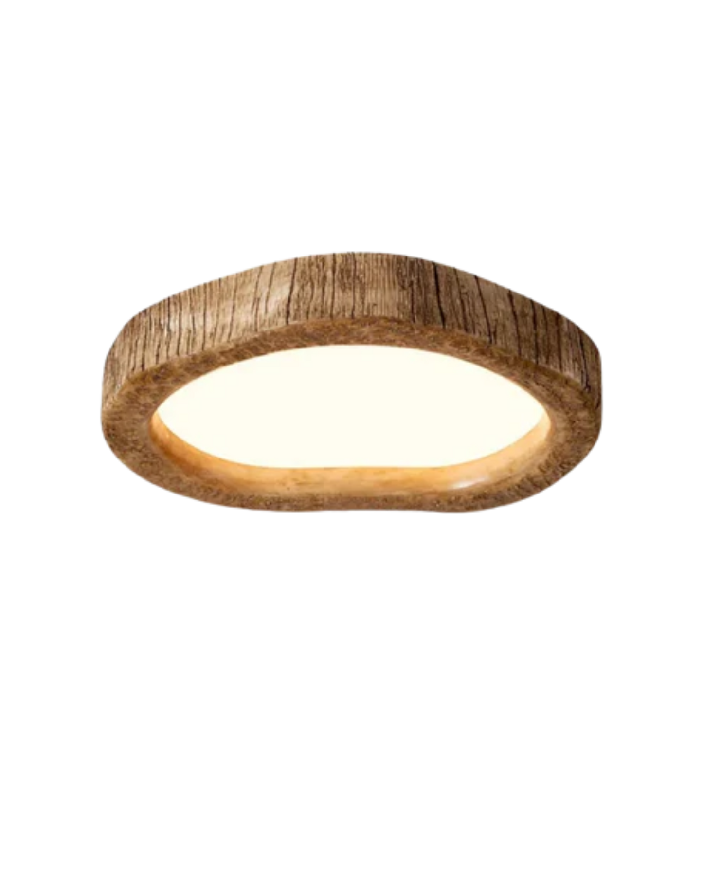 Sansoti | Ronde Plafondlamp Houtlook voor Slaapkamer en Woonkamer – Moderne LED Verlichting