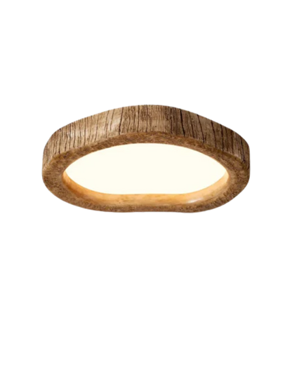 Moderne Houten Plafondlamp Met Warme LED Verlichting En Minimalistisch Design