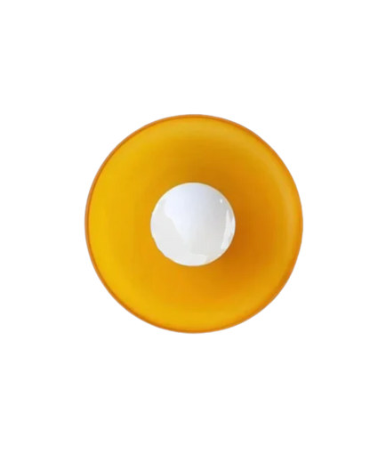 Moderne ronde plafondlamp van glas en ijzer – minimalistische designlamp voor woonkamer en slaapkamer met warme lichtkleur