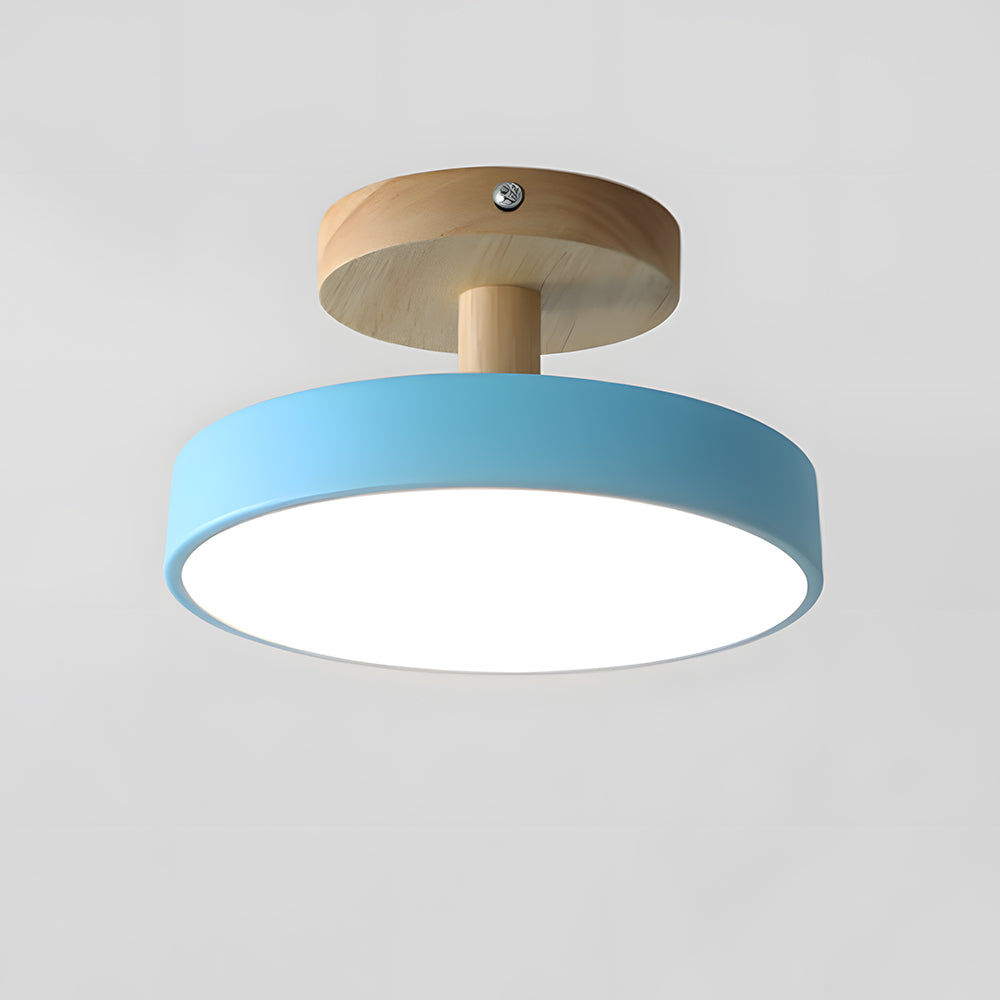 Pedol plafondlamp LED 12W hout groen plafondlamp slaapkamer hal Scandinavisch design moderne verlichting kleine ruimtes