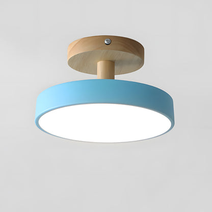 Pedol plafondlamp LED 12W hout groen plafondlamp slaapkamer hal Scandinavisch design moderne verlichting kleine ruimtes