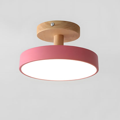 Pedol plafondlamp LED 12W hout groen plafondlamp slaapkamer hal Scandinavisch design moderne verlichting kleine ruimtes