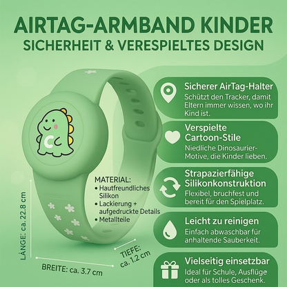 Siliconen Kinderarmband met Tracker-houder | Verstelbaar Sportarmband Speelse Designs