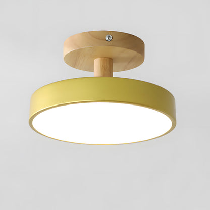 Pedol plafondlamp LED 12W hout groen plafondlamp slaapkamer hal Scandinavisch design moderne verlichting kleine ruimtes