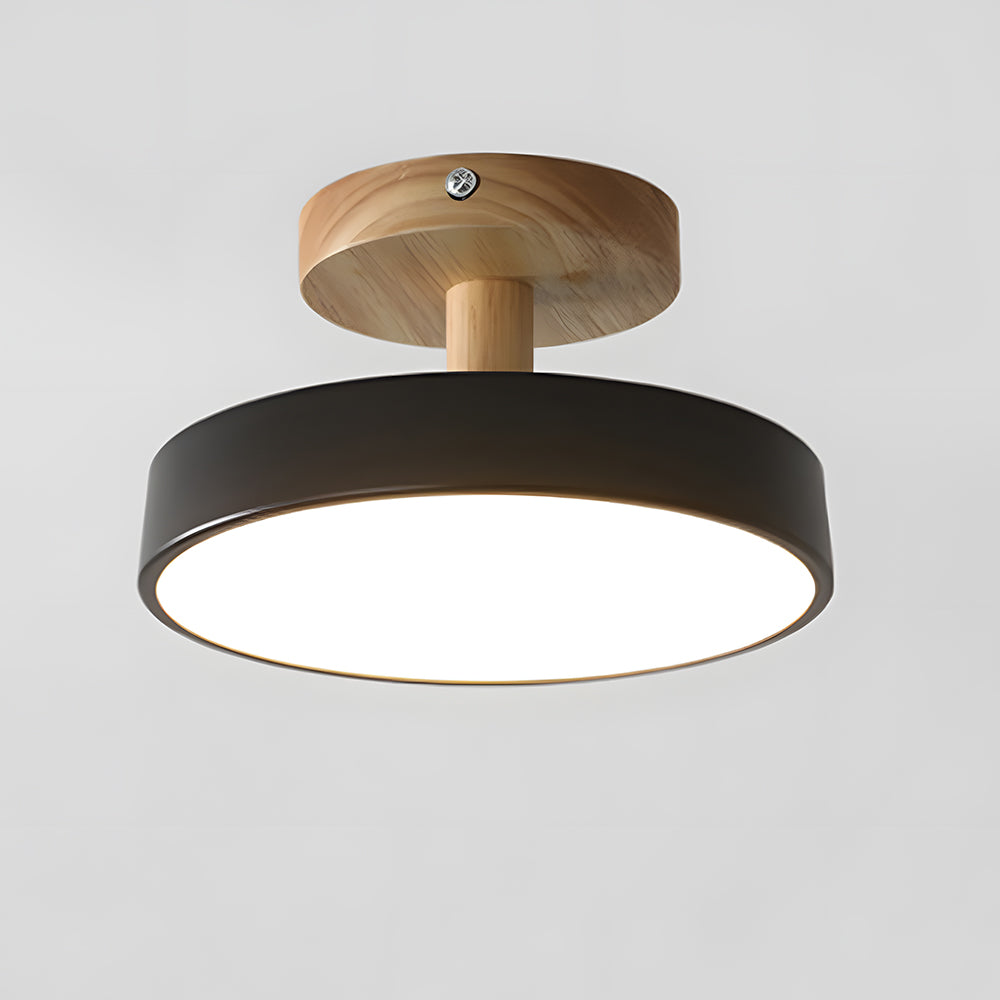 Pedol plafondlamp LED 12W hout groen plafondlamp slaapkamer hal Scandinavisch design moderne verlichting kleine ruimtes