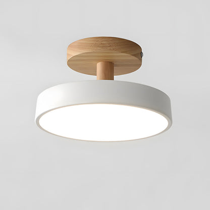 Pedol plafondlamp LED 12W hout groen plafondlamp slaapkamer hal Scandinavisch design moderne verlichting kleine ruimtes