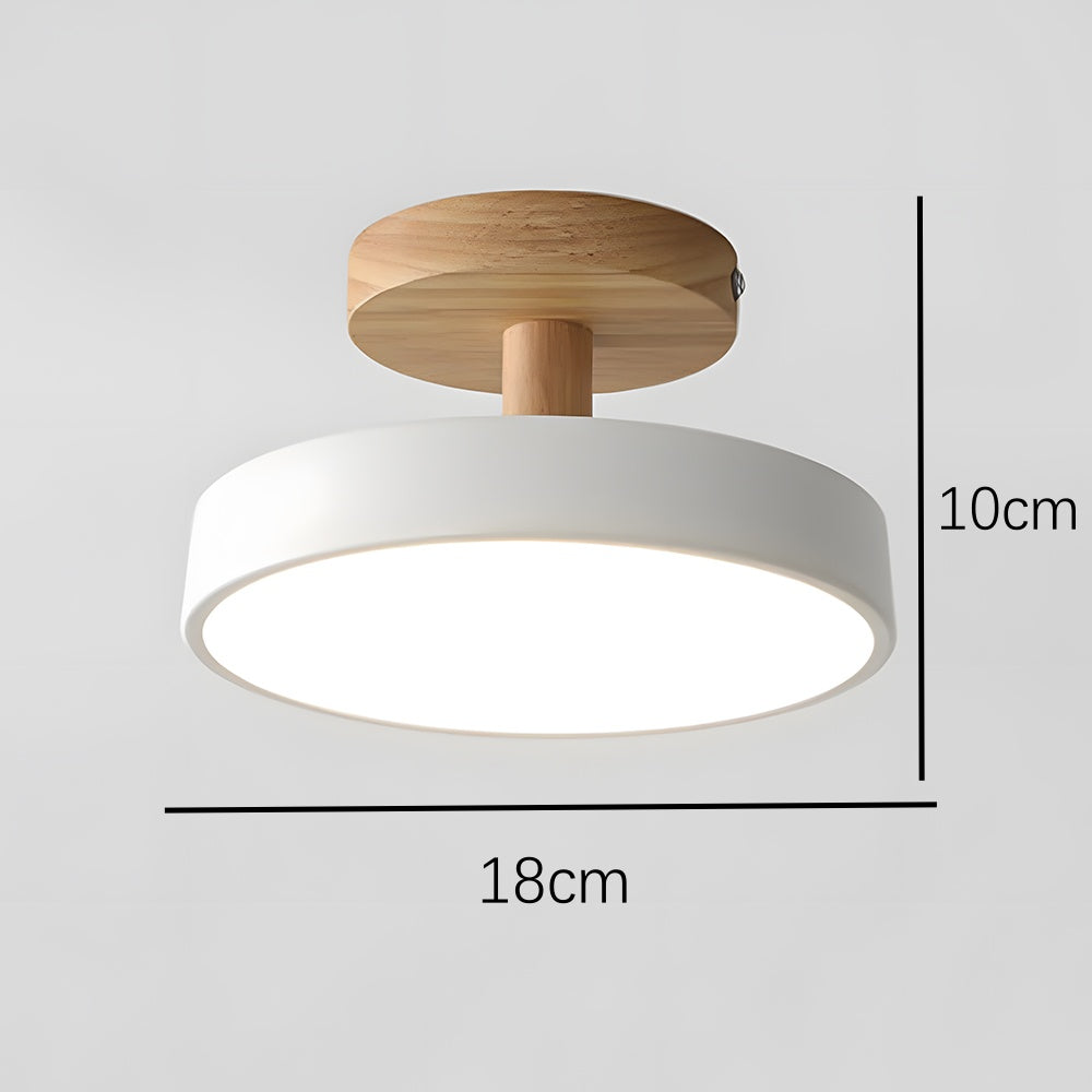 Pedol plafondlamp LED 12W hout groen plafondlamp slaapkamer hal Scandinavisch design moderne verlichting kleine ruimtes
