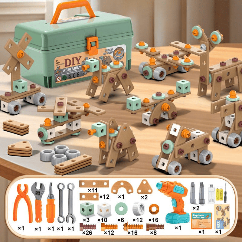 Speelgoed Gereedschapset Kinderen ABS Plastic Bouwset Creatief Motoriek Rollenspel