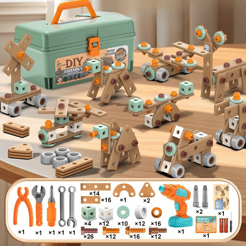 Speelgoed Gereedschapset Kinderen ABS Plastic Bouwset Creatief Motoriek Rollenspel