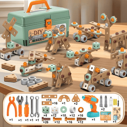 Speelgoed Gereedschapset Kinderen ABS Plastic Bouwset Creatief Motoriek Rollenspel