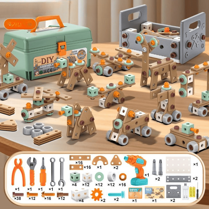 Speelgoed Gereedschapset Kinderen ABS Plastic Bouwset Creatief Motoriek Rollenspel