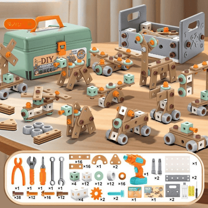 Speelgoed Gereedschapset Kinderen ABS Plastic Bouwset Creatief Motoriek Rollenspel