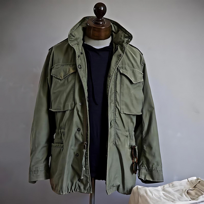 Militaire Jas Vintage Leren Veldjas - StudioMarella