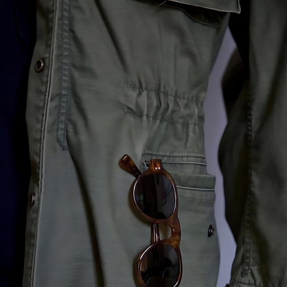 Militaire Jas Vintage Leren Veldjas