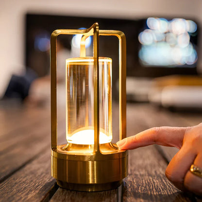 Decoratieve Kristallen Tafellamp Oplaadbaar Draadloos LED Nachtlampje met Drie Lichtstanden Dimbaar Modern Design 18cm