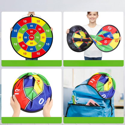 Dartbord voor Kinderen met Klittenballetjes – Dubbelzijdig Outdoor & Indoor Spel