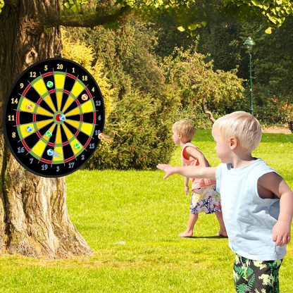 Dartbord voor Kinderen met Klittenballetjes – Dubbelzijdig Outdoor & Indoor Spel