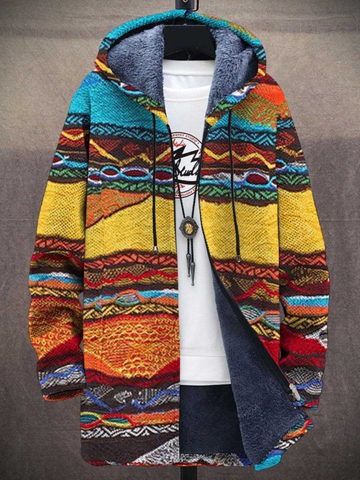 Kunstleder Jas Met Unieke Print