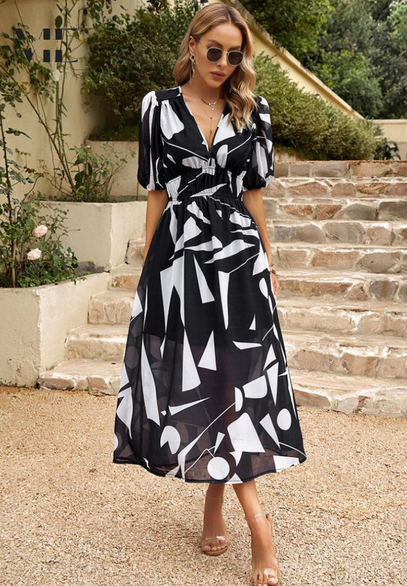 Dames Jurk Elegant Slimvallend