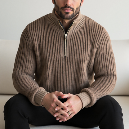 Softshell Sweatshirt Heren Waterafstotend Zip