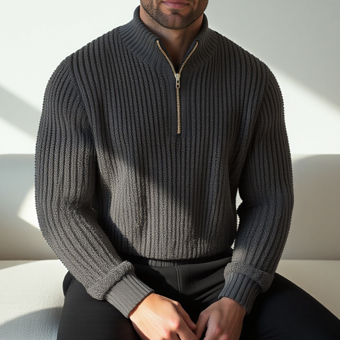 Softshell Sweatshirt Heren Waterafstotend Zip