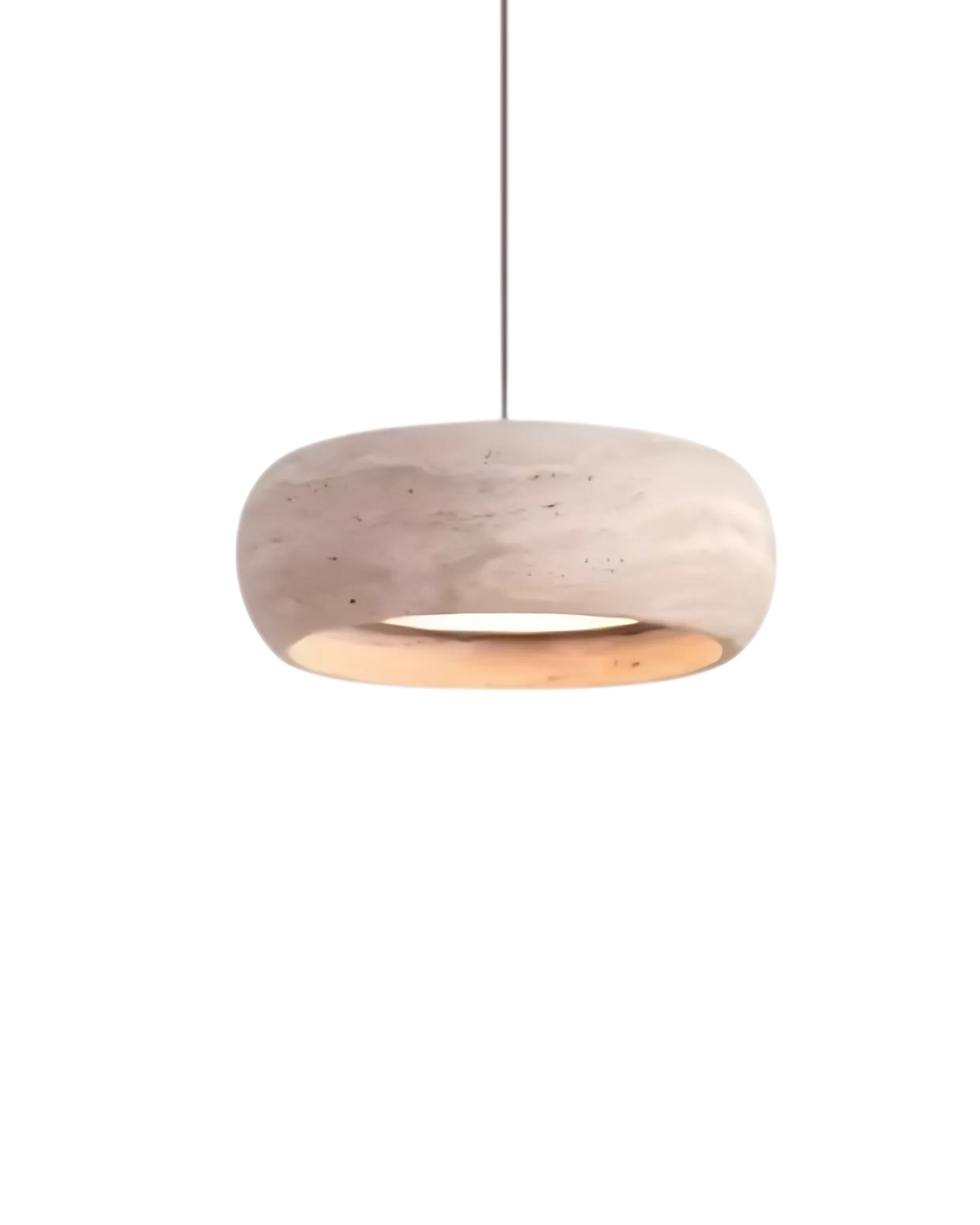Vintage Hanglamp Crème Steentextuur Wabi Sabi Design | Scandinavische Eetkamer Verlichting Natuurlijke Sfeer Minimalistisch Interieur