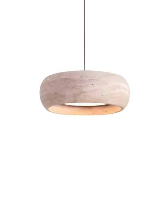 Vintage Hanglamp Crème Steentextuur Wabi Sabi Design | Scandinavische Eetkamer Verlichting Natuurlijke Sfeer Minimalistisch Interieur