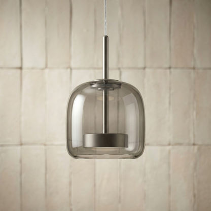 Scandinavische Glazen Hanglamp – Warm Sfeerlicht met Amber, Helder of Grijs Glas – Ø 15, 25 of 35 cm – Moderne Verlichting voor Keuken, Eetkamer en Woonkamer