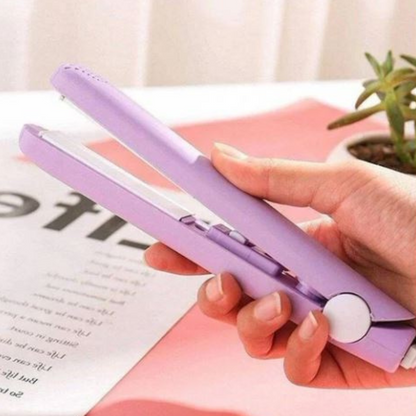 Compact Keramisch Haarstyler voor Krullen en Glad Haar met 3D-Platen Roze Paars Blauw Wit Groen Geel Snel Opwarmen 45 Seconden Instelbare Temperatuur Reisstyler