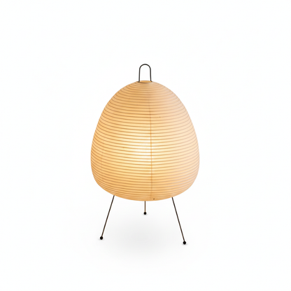 Ronde Tafellamp met Rijstpapier en Bamboe - Japans Geïnspireerd Minimalistisch Design - Warm Wit 2700K LED - Ø25×38 cm