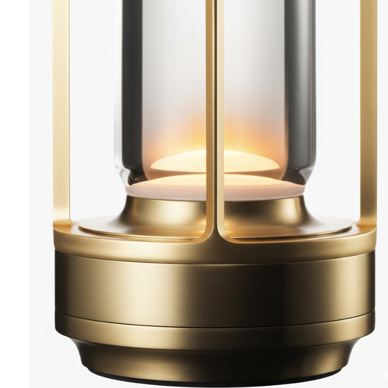 Elegante Tafellamp Kristalglas Dimbaar 3 Lichtinstellingen Oplaadbaar 18 Uur Batterij Draadloos 2600mAh Voor Woonkamer Slaapkamer Kantoor Buiten