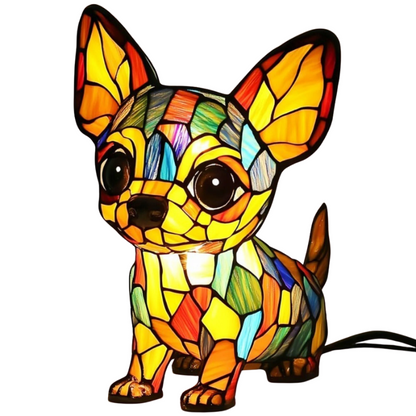 LED-Hondenlamptafel Chihuahua Decoratieve Dierenverlichtingsaccessoire Warmwit Handgemaakt Kunstwerk Voor Woon- en Slaapkamer Cadeau Voor Honden Liefhebbers