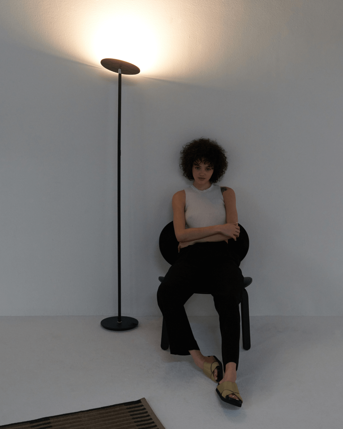 Vloerlamp LED Modern Dimbaar Slank Design Zwart Staande Lamp