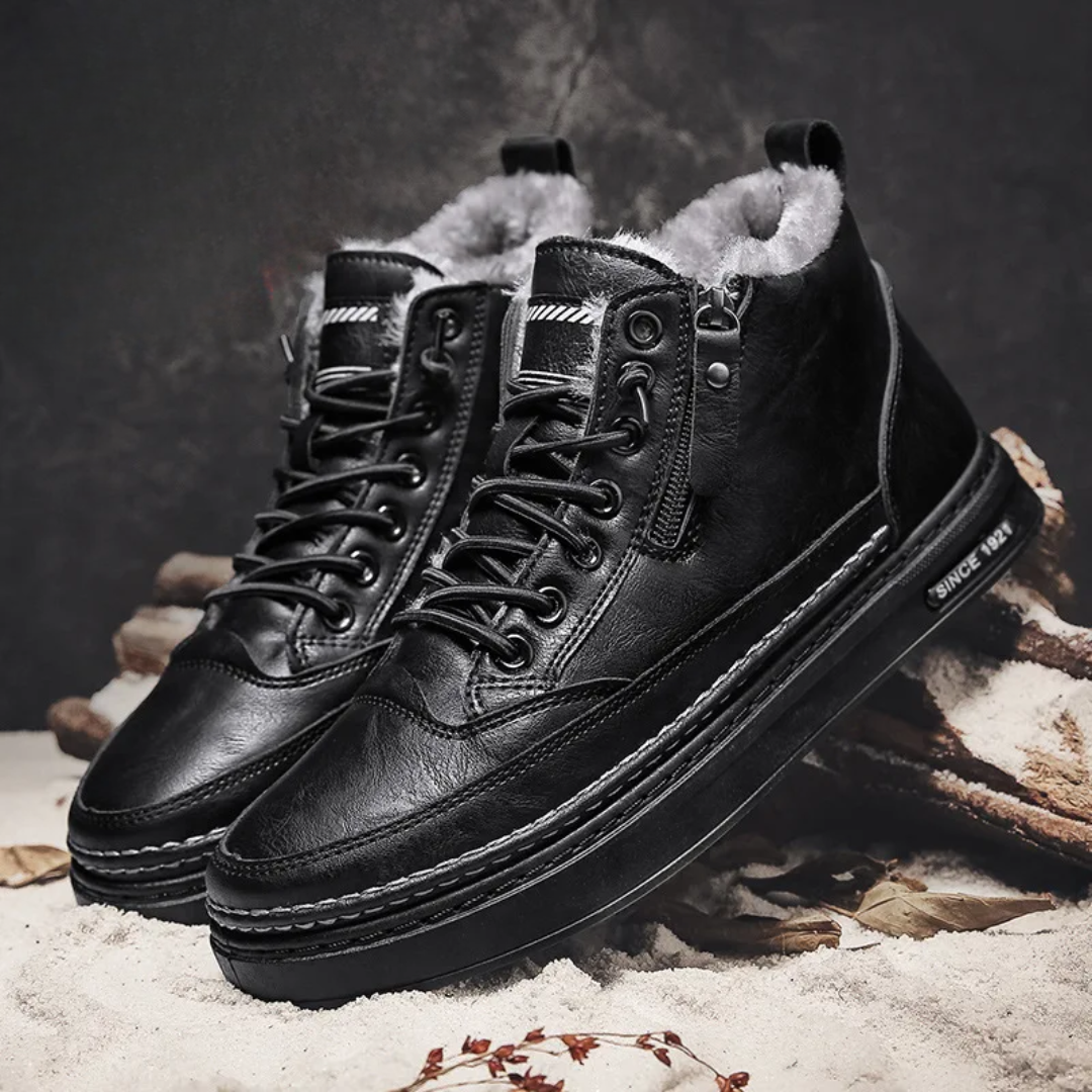 Herenboots Waterdicht Leren Boots met Warme Voering