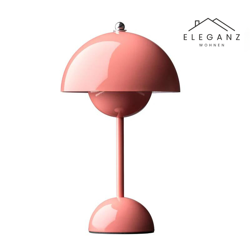 LED Tafellamp Paddenstoel Oplaadbaar Dimbaar Design Metaal 29cm