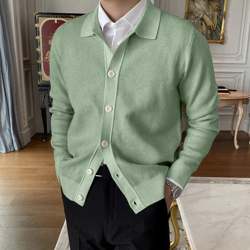 Heren Cardigan Button-Up Klassieke Kraag Comfortabel